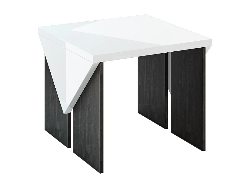 Trop mini ława biały połysk/K353 Charcoal Flow