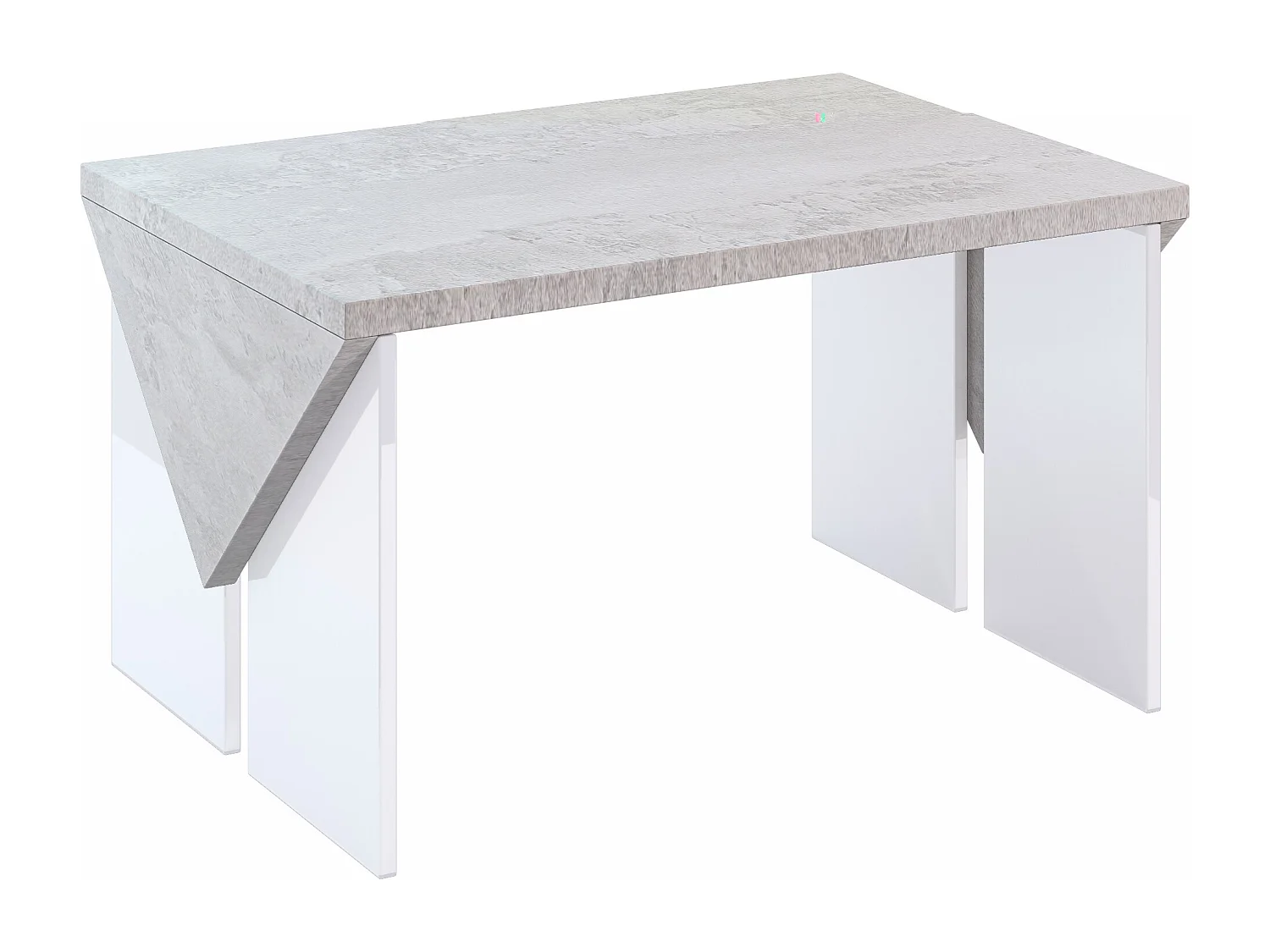 Trop ława K350 Concrete Flow/biały połysk