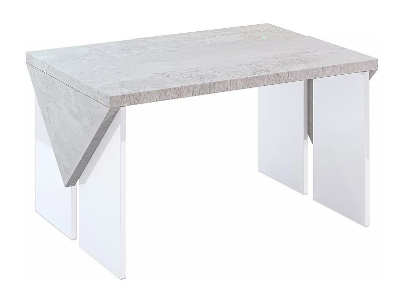 Trop ława K350 Concrete Flow/biały połysk