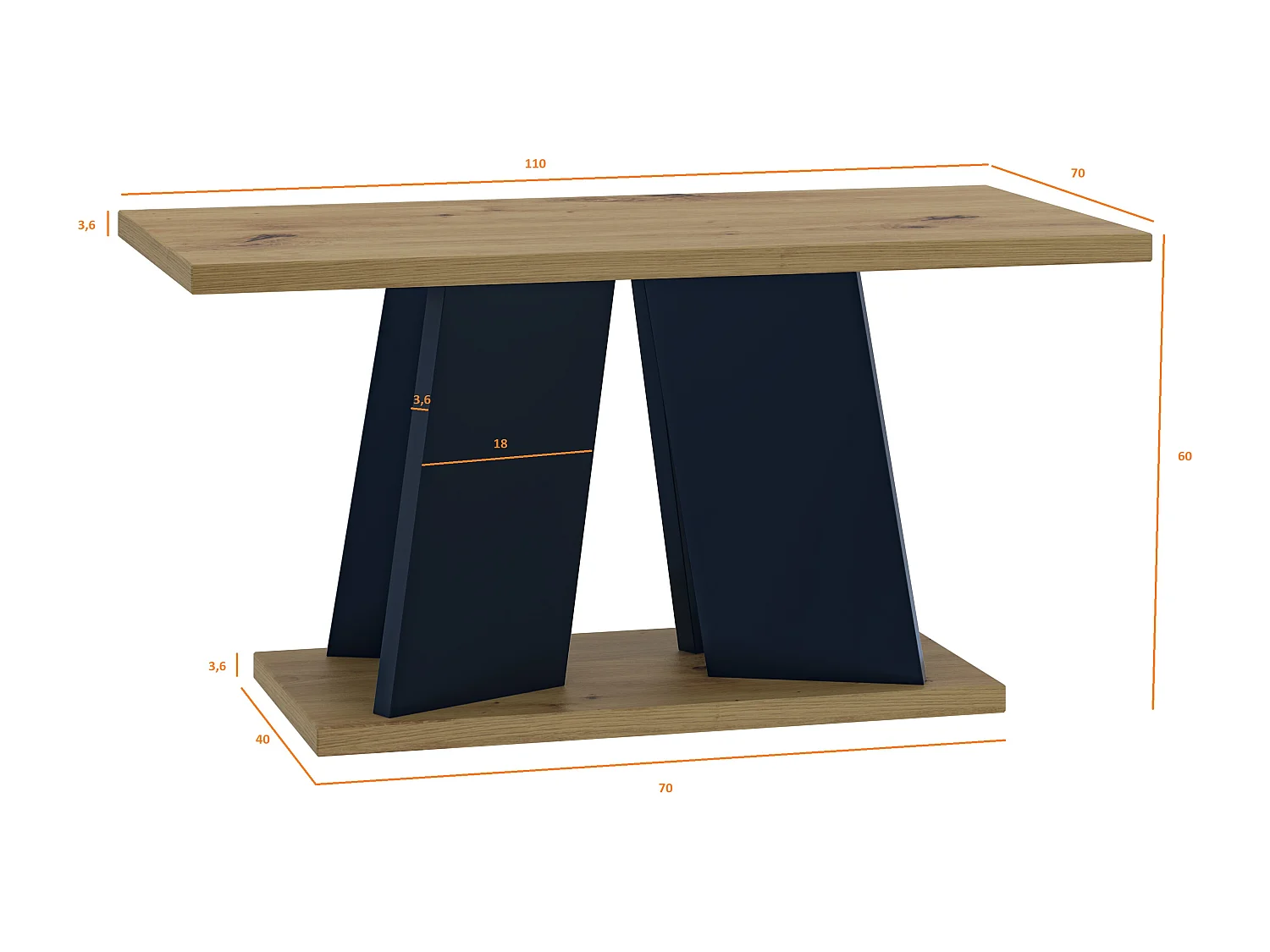 Muro ława artisan czarny