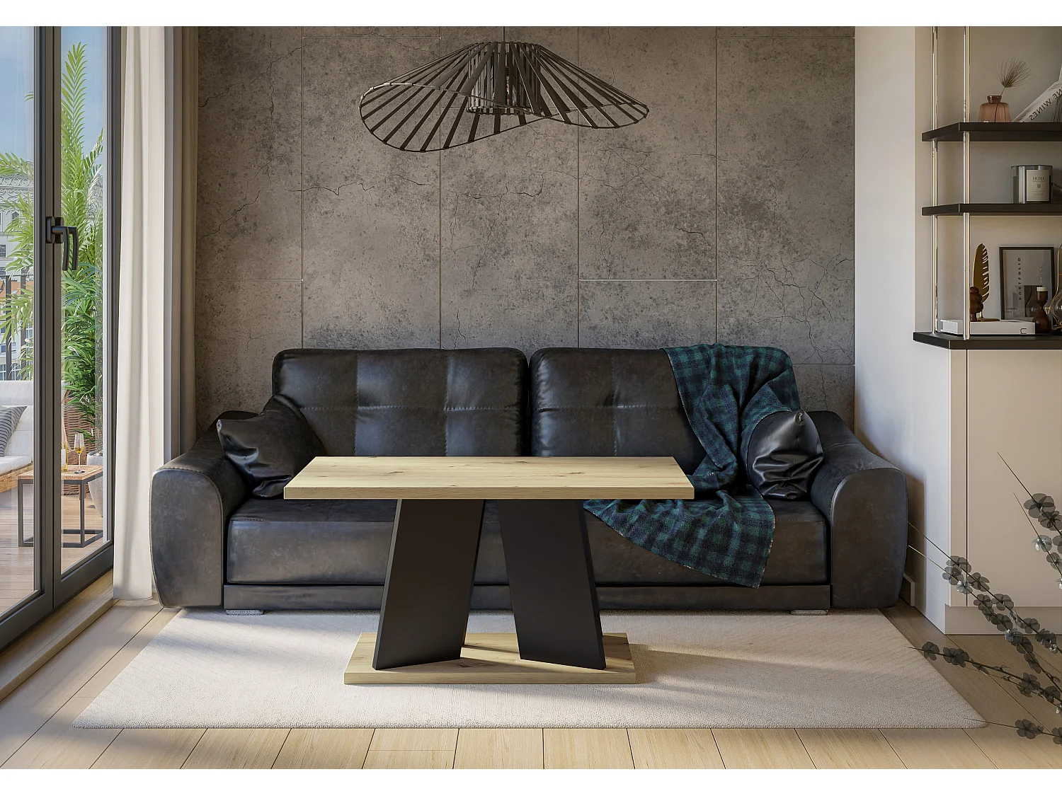 Muro ława artisan czarny