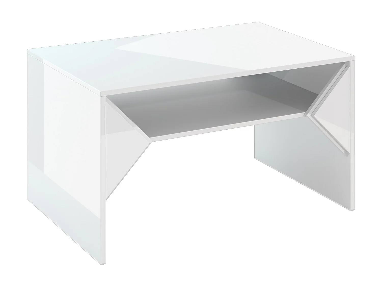 Tuffle ława biały połysk