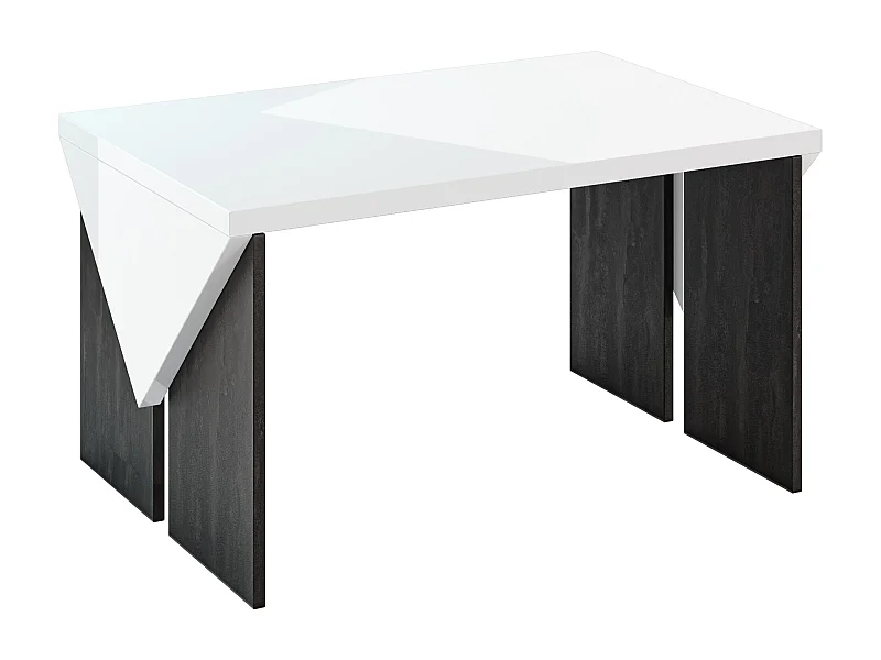 Trop ława biały połysk/K353 Charcoal Flow