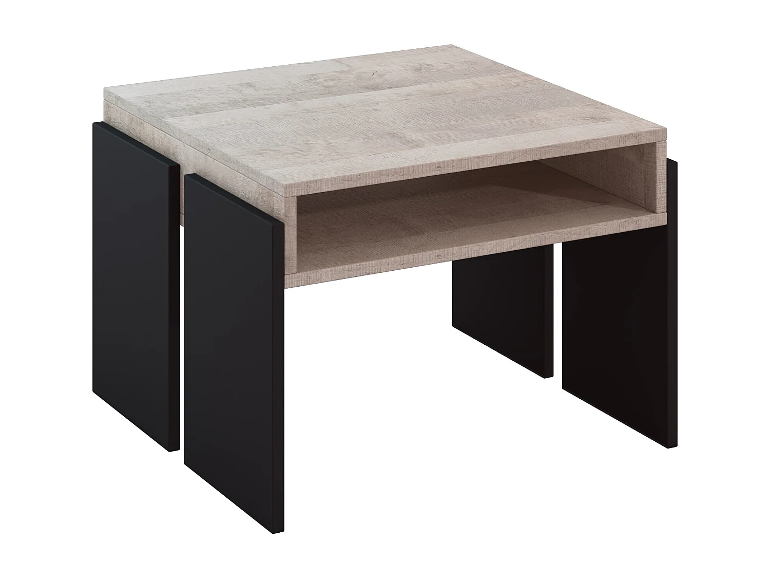 Umba mini ława K355 Platinum Grange Oak/czarny