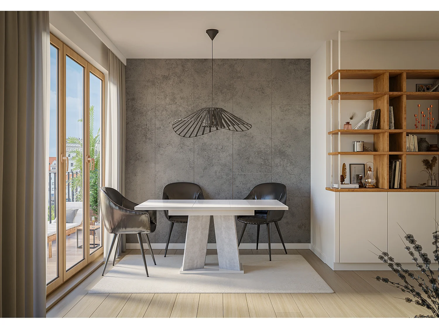 Muro stół biały połysk beton