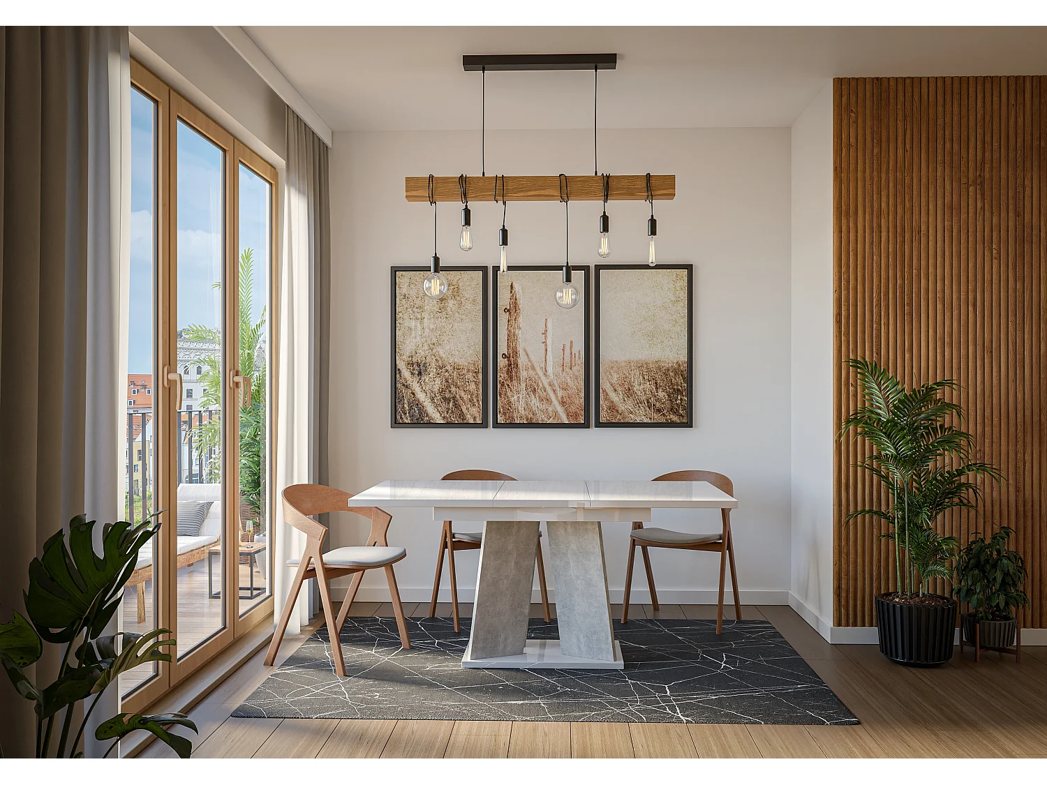 Muro stół biały połysk beton