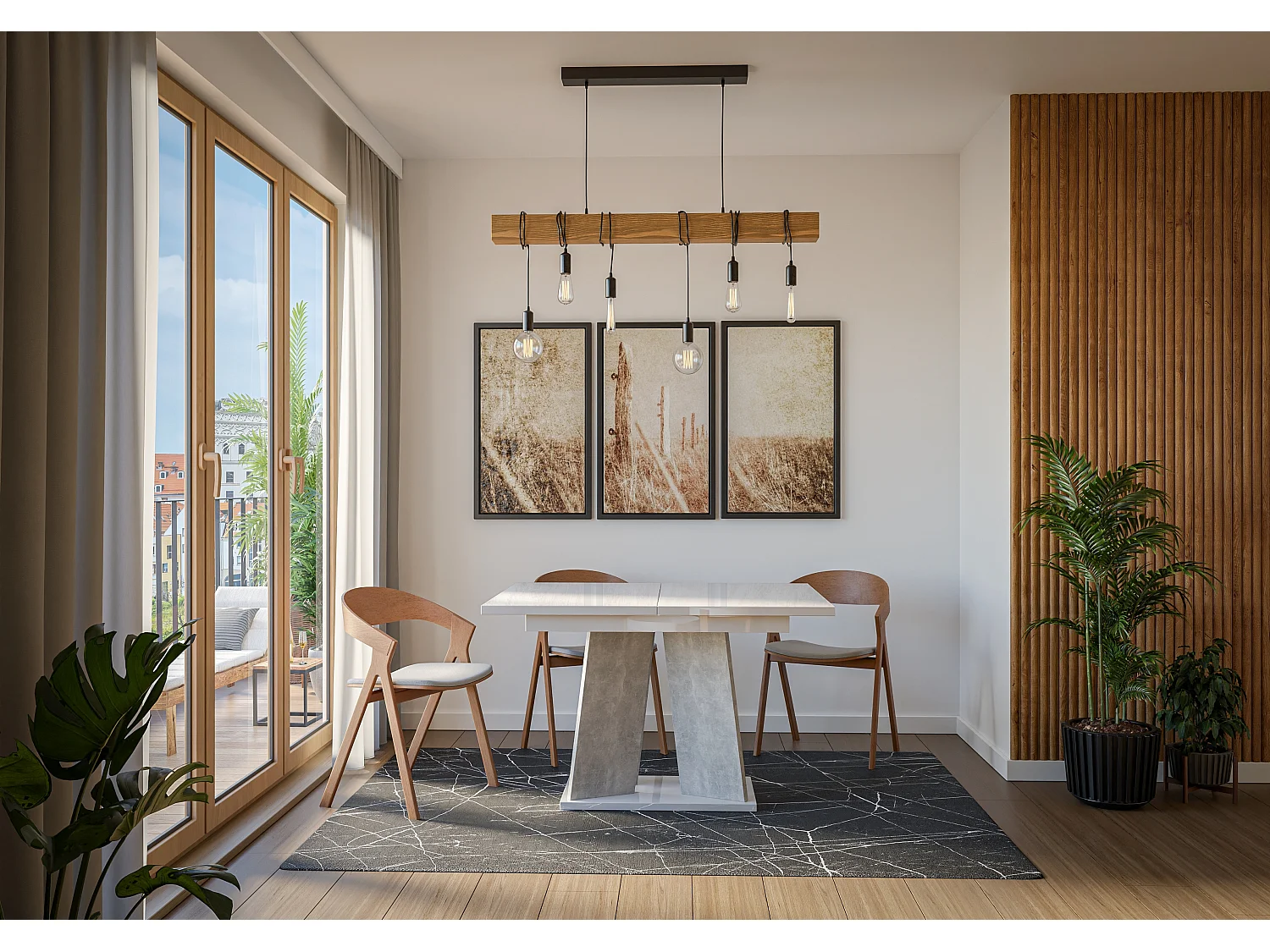 Muro stół biały połysk beton