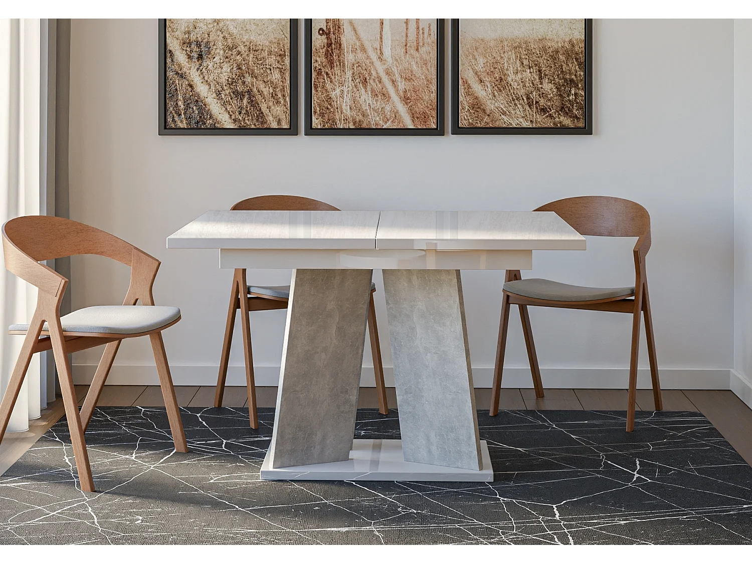 Muro stół biały połysk beton