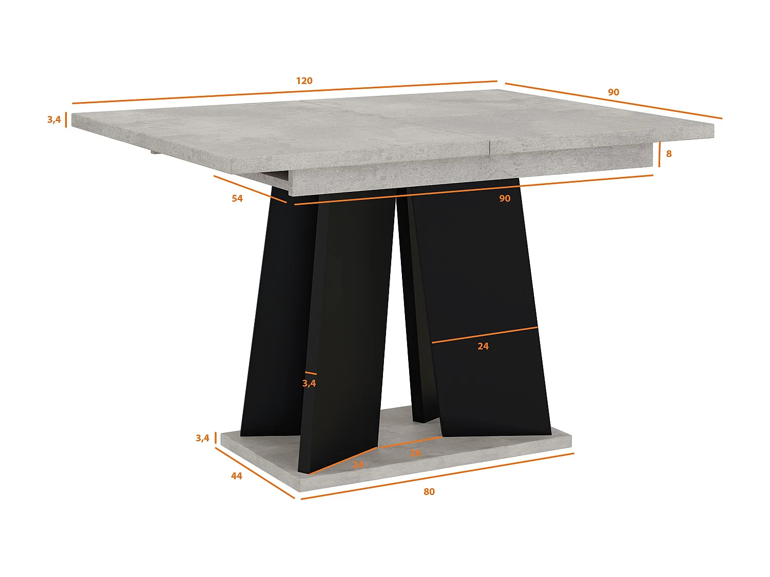 Muro stół K350 czarny