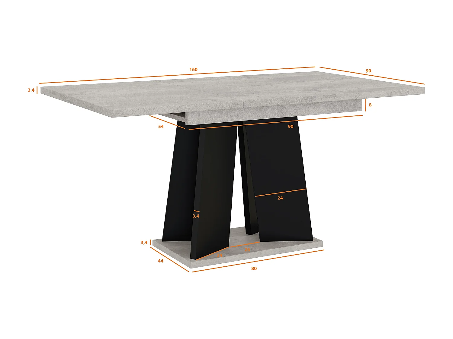 Muro stół K350 czarny