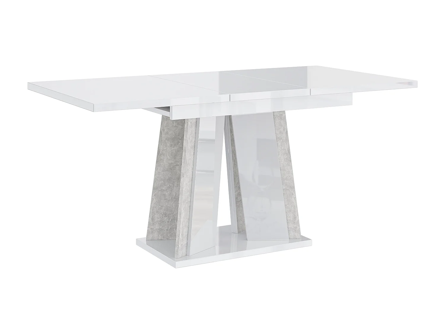 Dora stół biały połysk beton