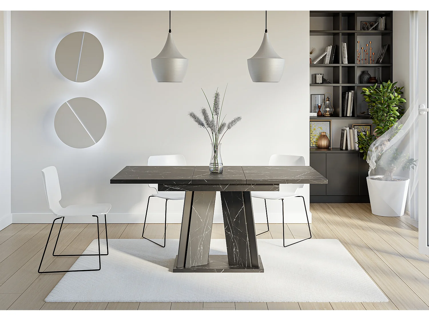 Dora stół czarny marmur czarny