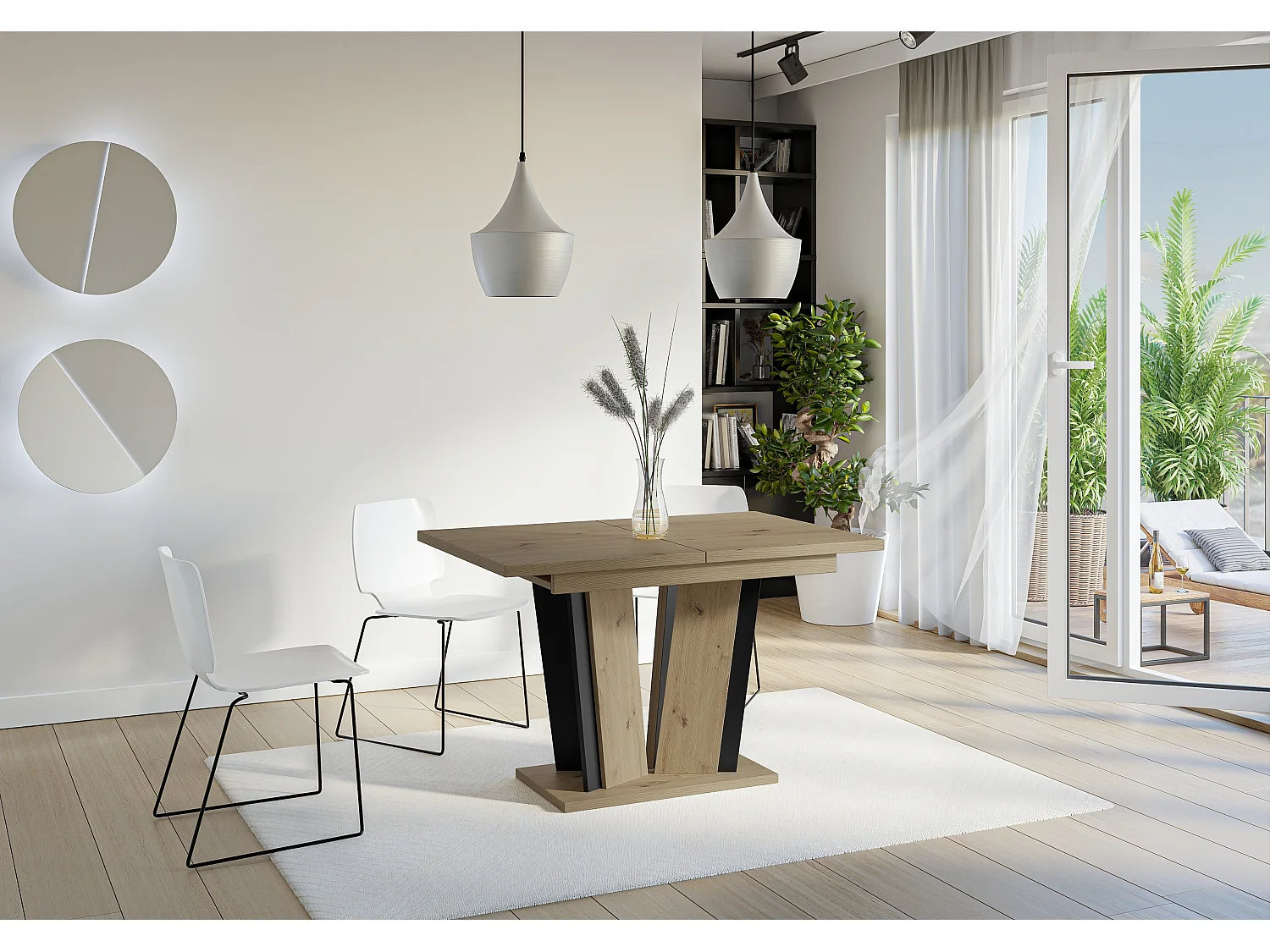 Dora 2 stół artisan czarny