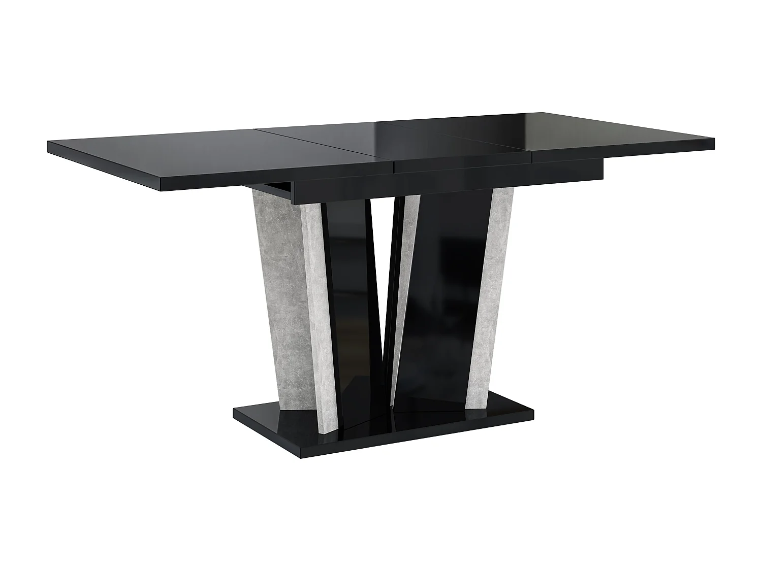 Dora 2 stół biały mat beton