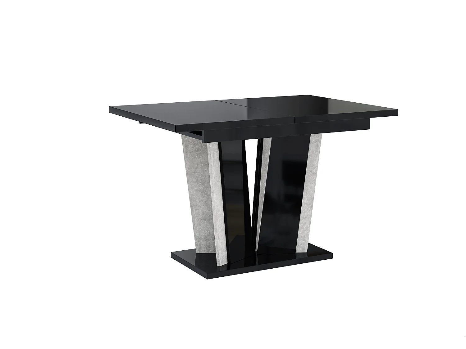 Dora 2 stół biały mat beton