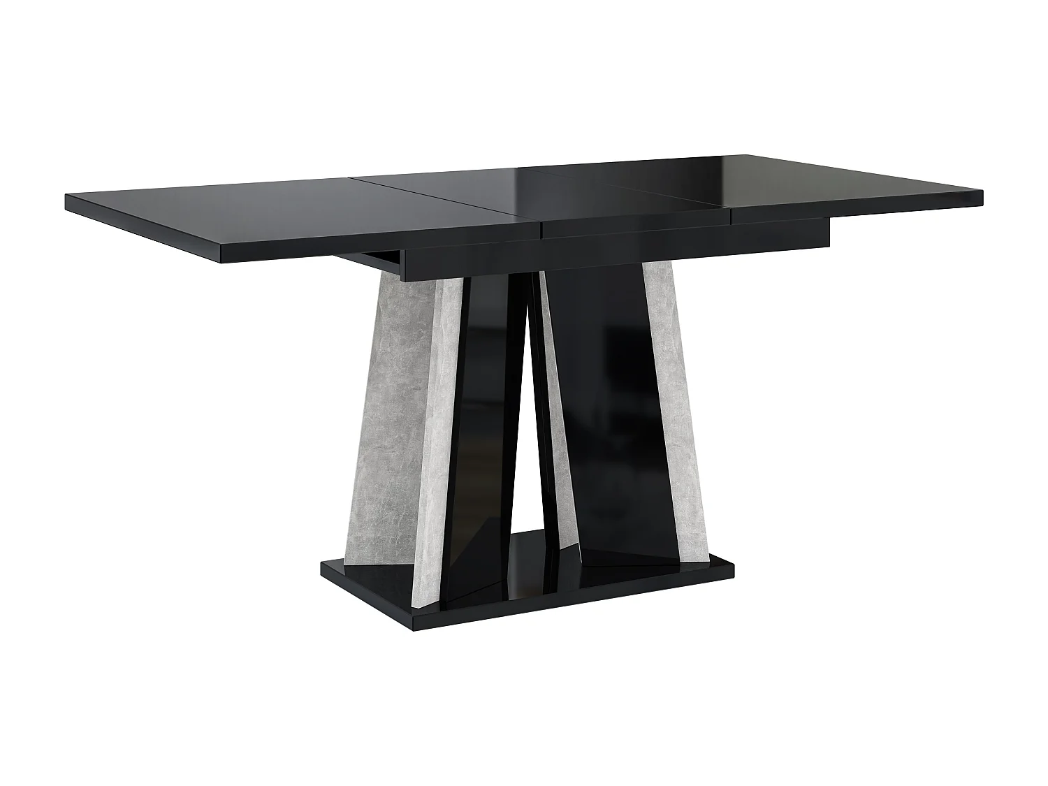 Dora stół czarny połysk beton