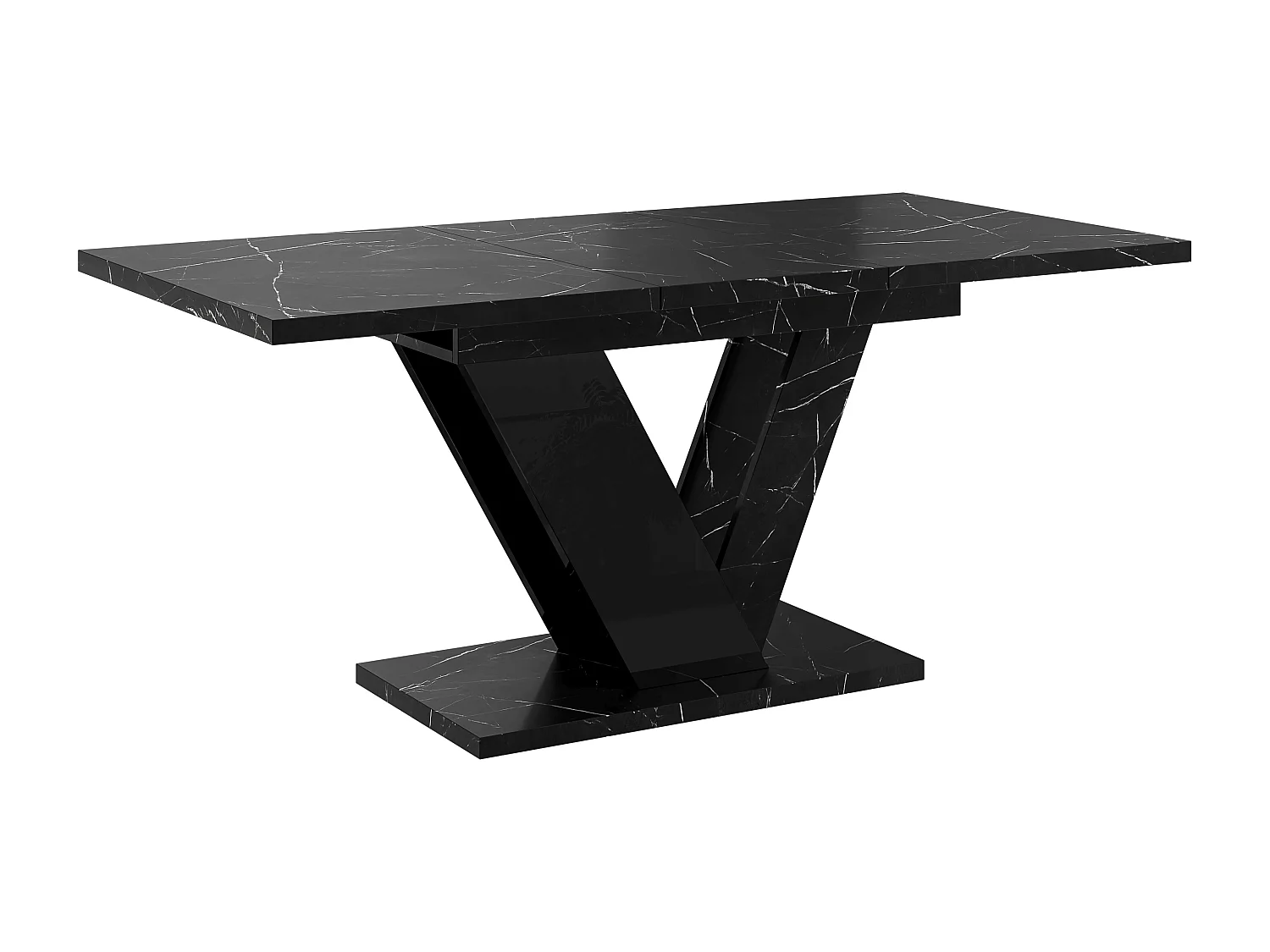 Dubaj stół czarny marmur czarny połysk