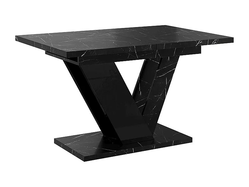 Dubaj stół czarny marmur czarny połysk