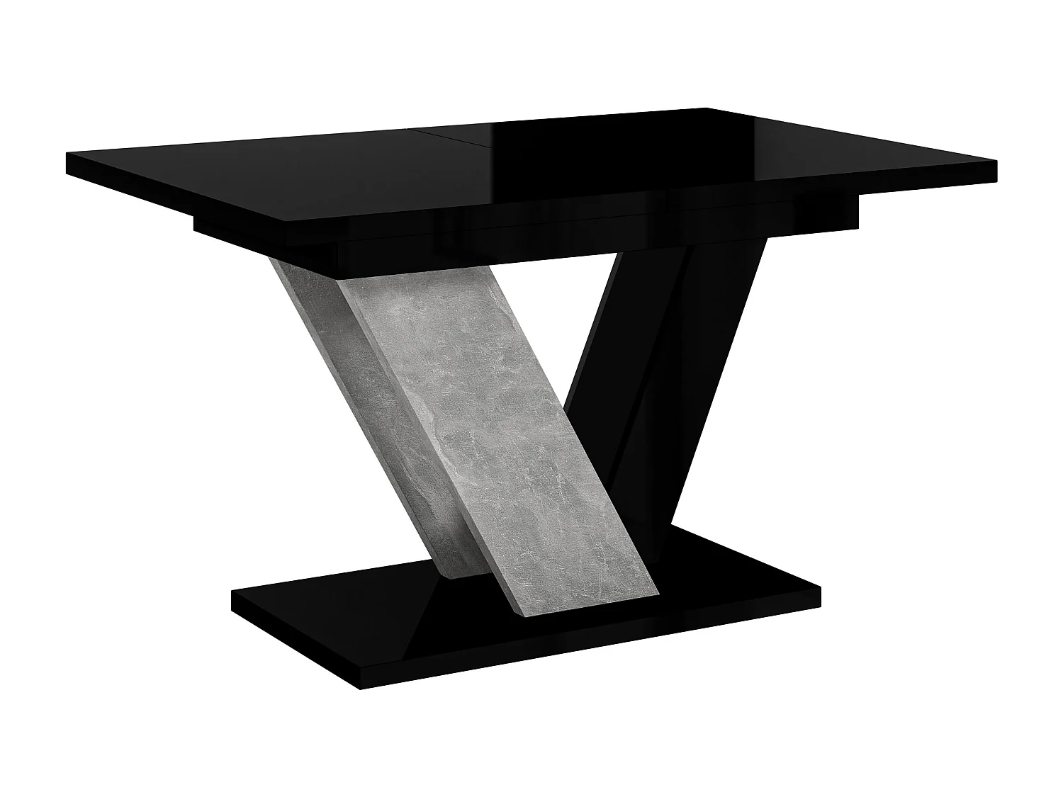 Dubaj stół czarny połysk beton