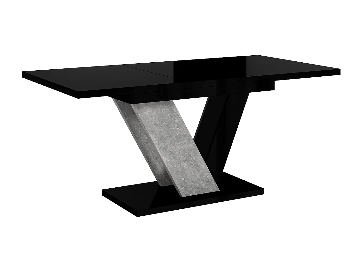 Dubaj stół czarny połysk beton