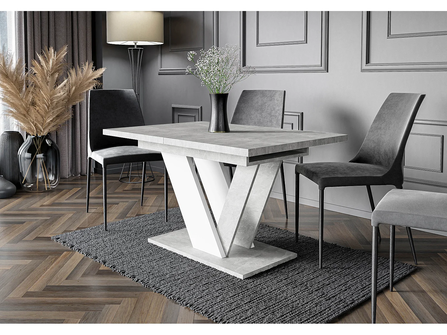 Dubaj stół beton biały