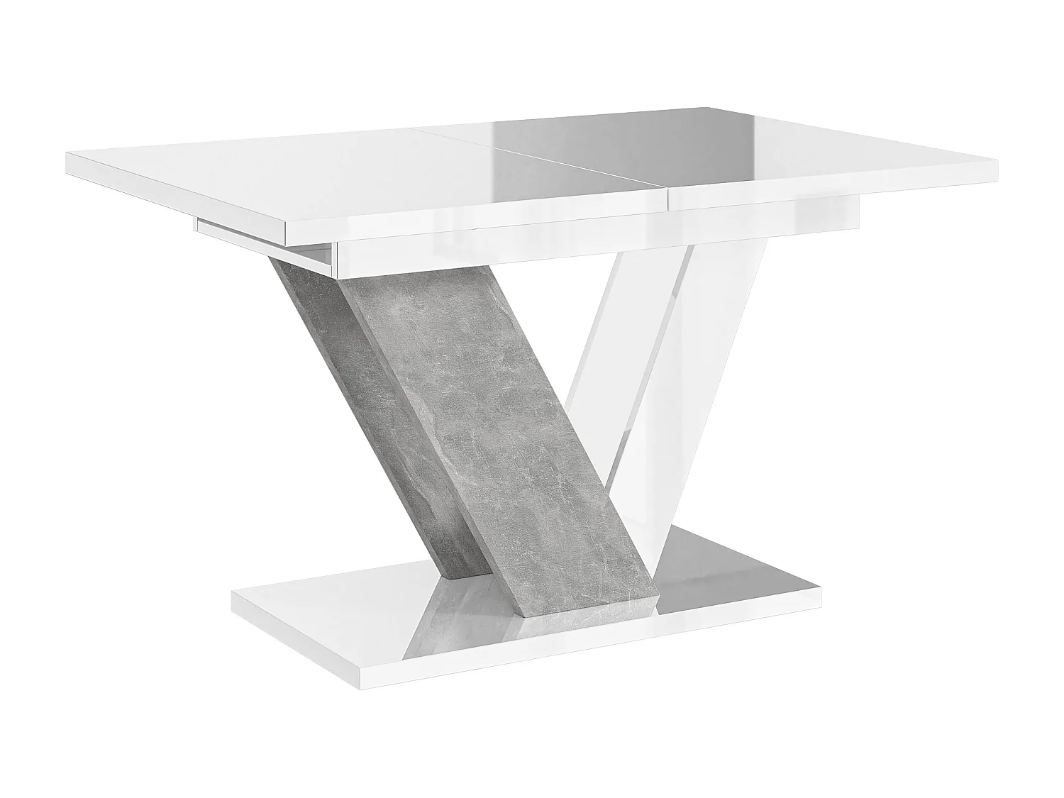 Dubaj stół biały połysk beton