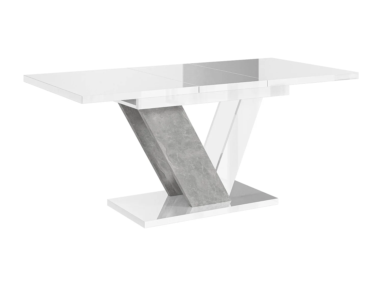 Dubaj stół biały połysk beton
