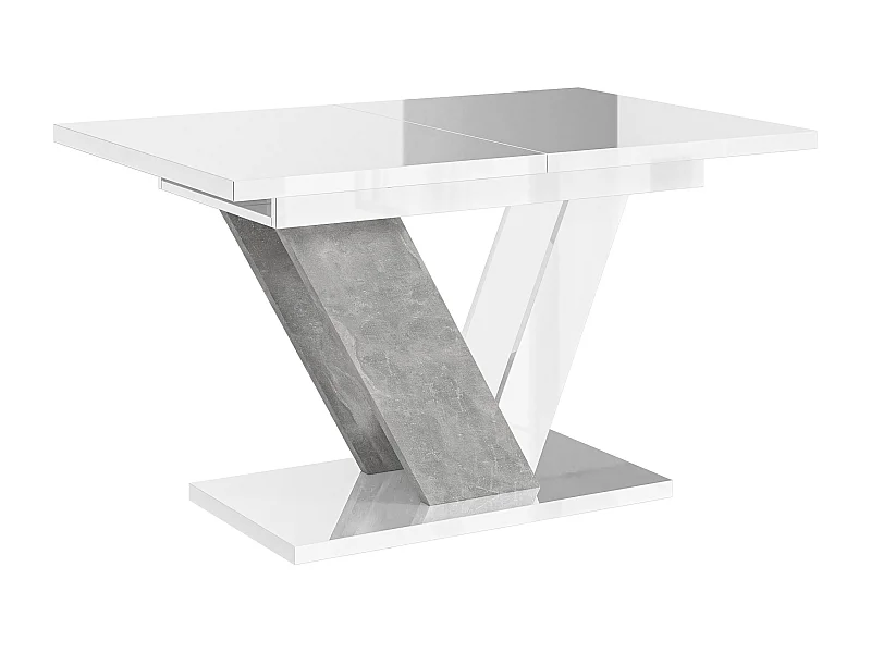 Dubaj stół biały połysk beton