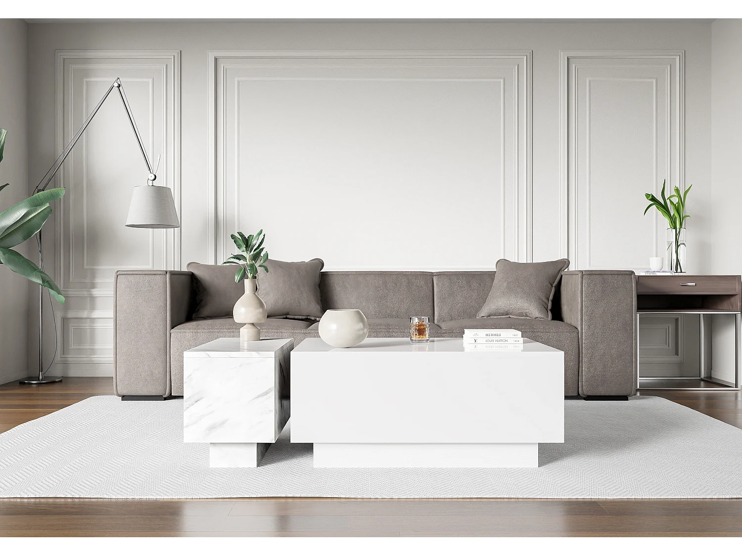 Moon 90 ława biały połysk