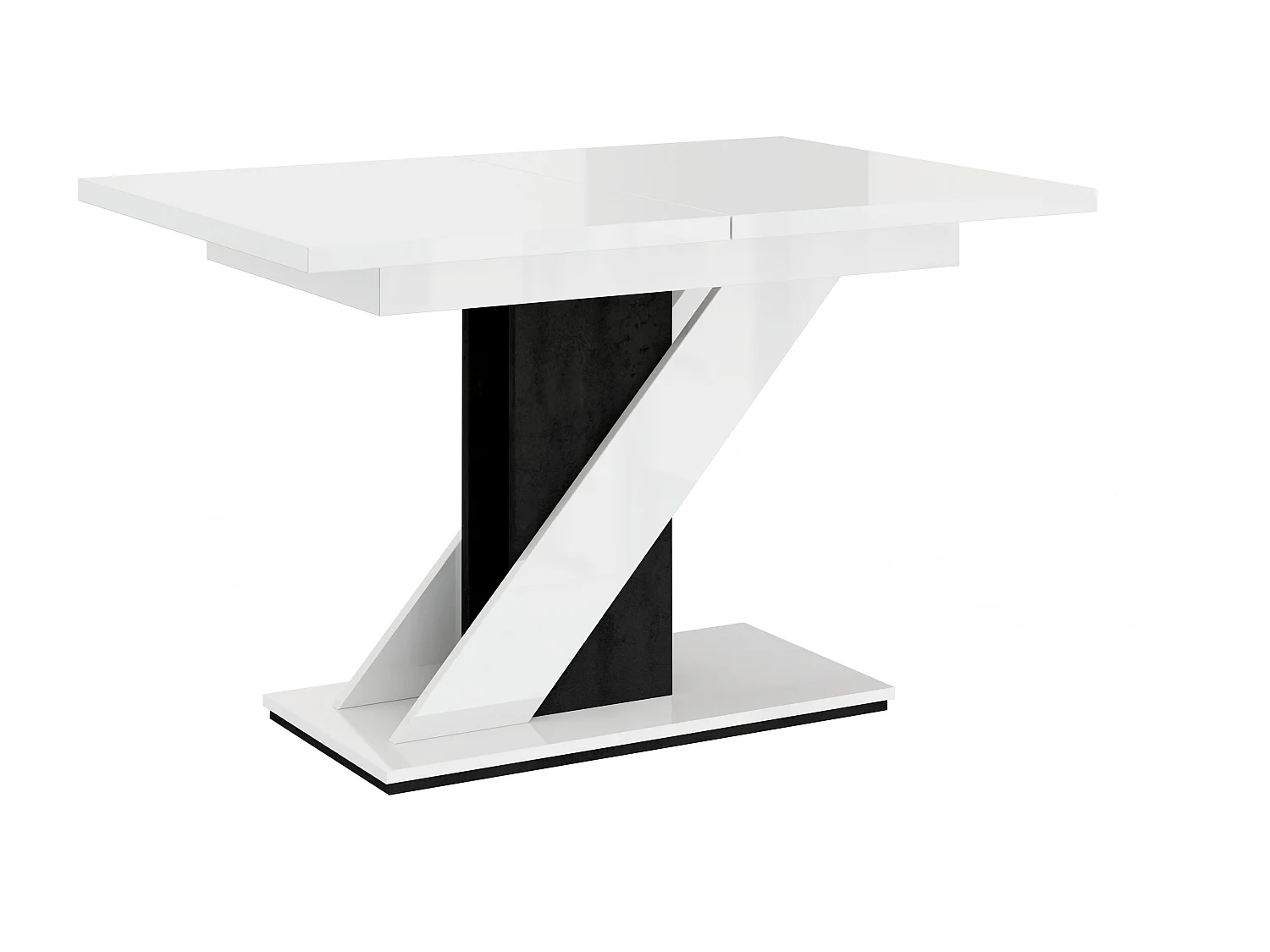 Mavea stół biały połysk czarny połysk