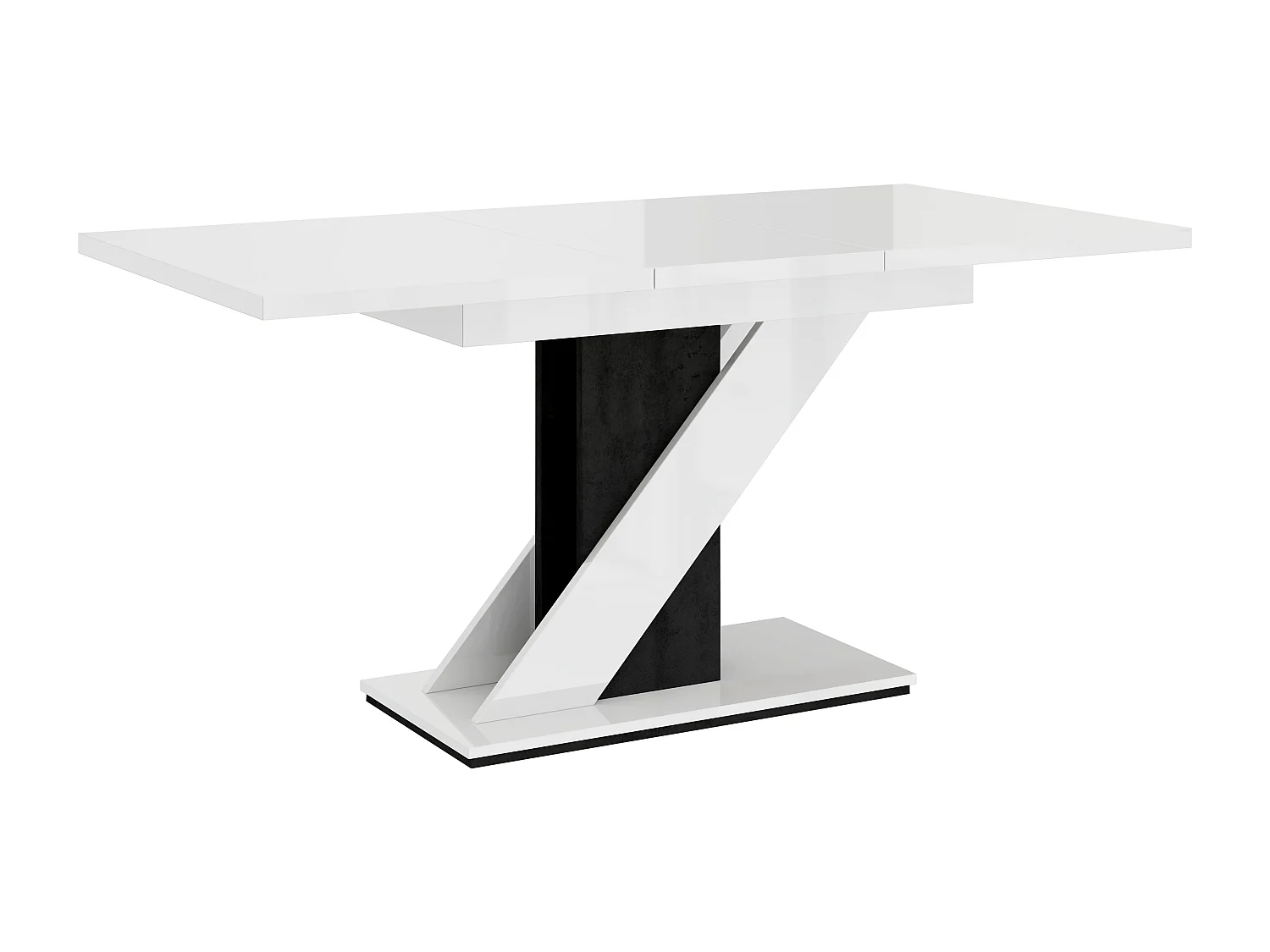Mavea stół biały połysk czarny połysk