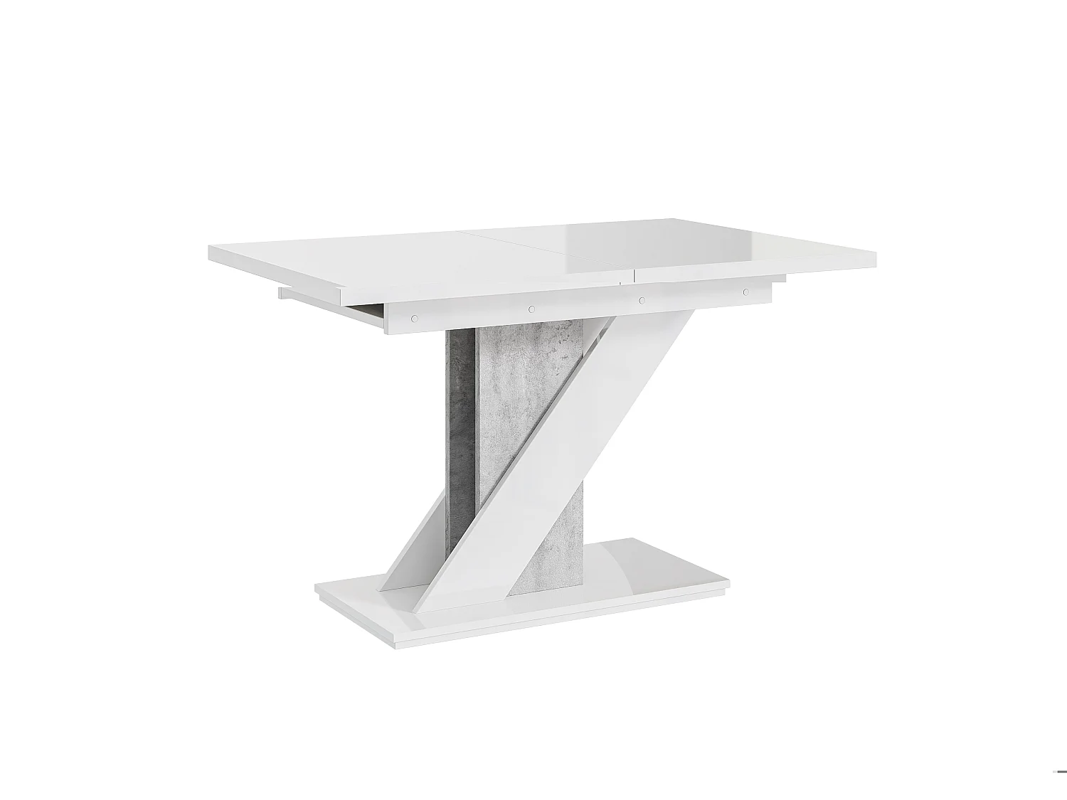 Mavea stół biały połysk beton