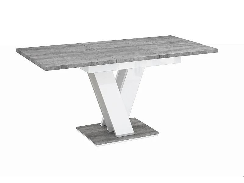Malvi stół beton biały połysk
