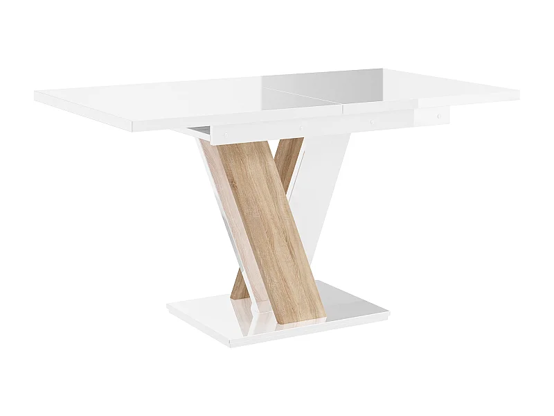 Malvi stół biały połysk sonoma