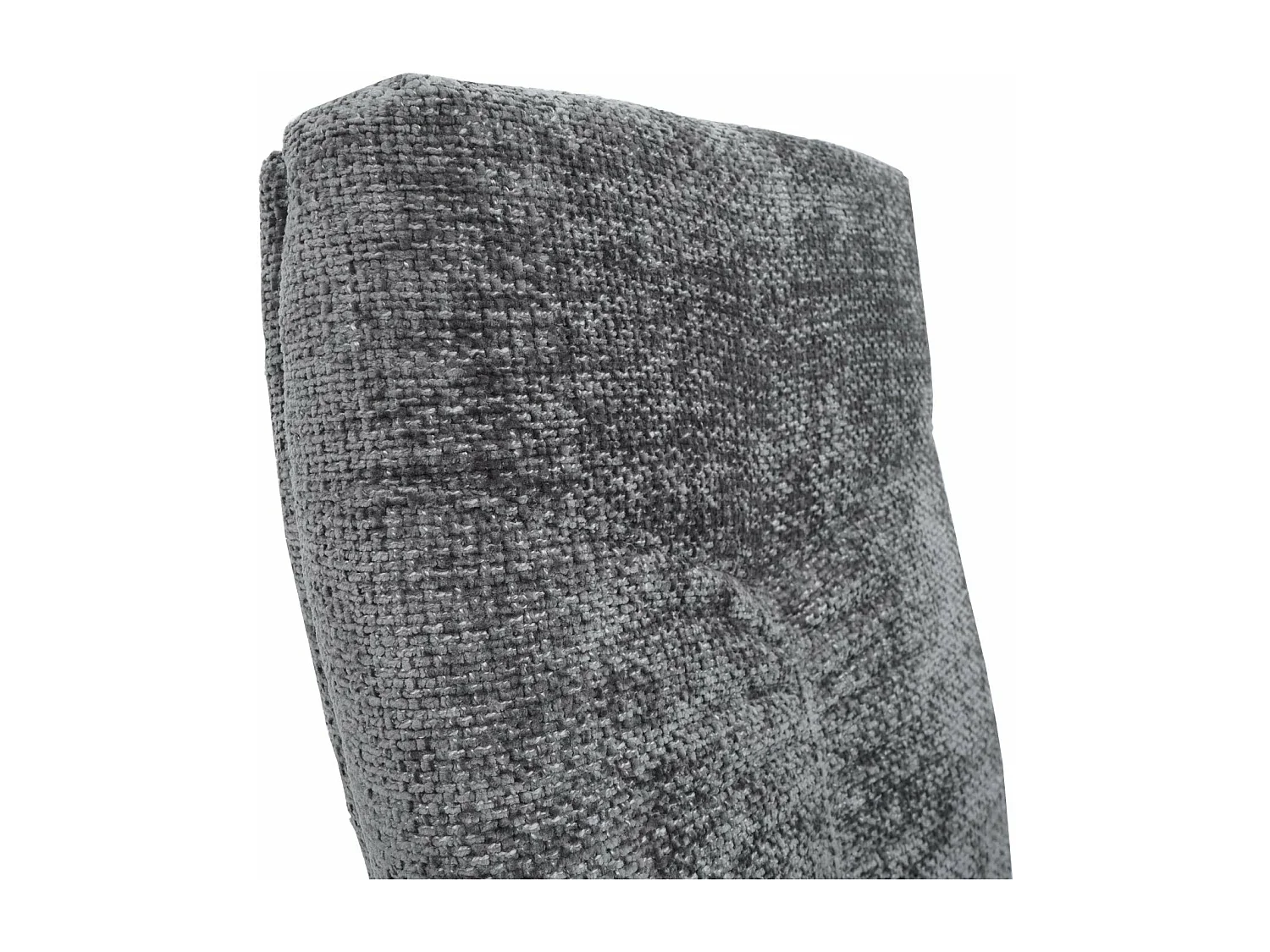 Lot de 2 chaises de salle à manger en métal et tissu chenille gris foncé cadre arrondi coutures décoratives 04_0007396