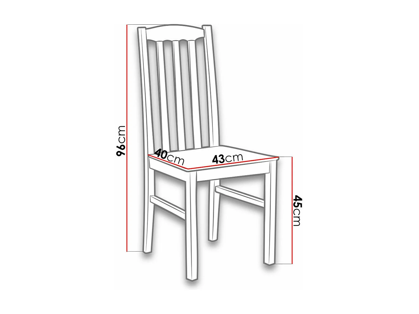 Silla Victorville 367, Roble Sonoma, 96x43x40cm, Madera, De madera