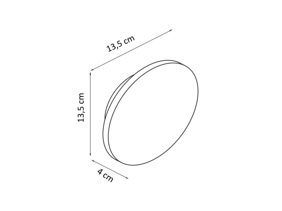Applique d'atmosphère ronde blanche extérieur D13 cm - Lunar