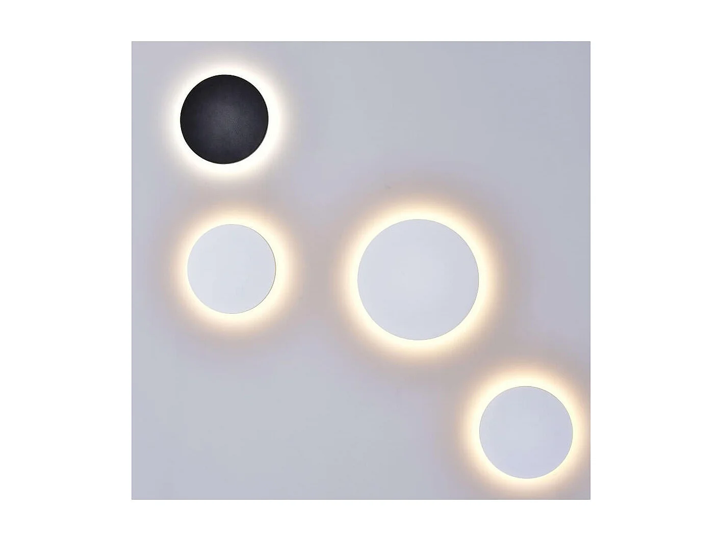 Eclairage mural LED couleur noire extérieur D18 cm - Lunar