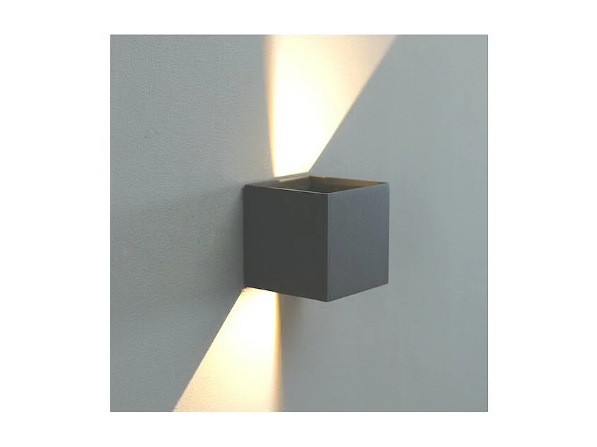 Applique LED gris compatible avec variateur - angle ajustable IP54 - Cubic