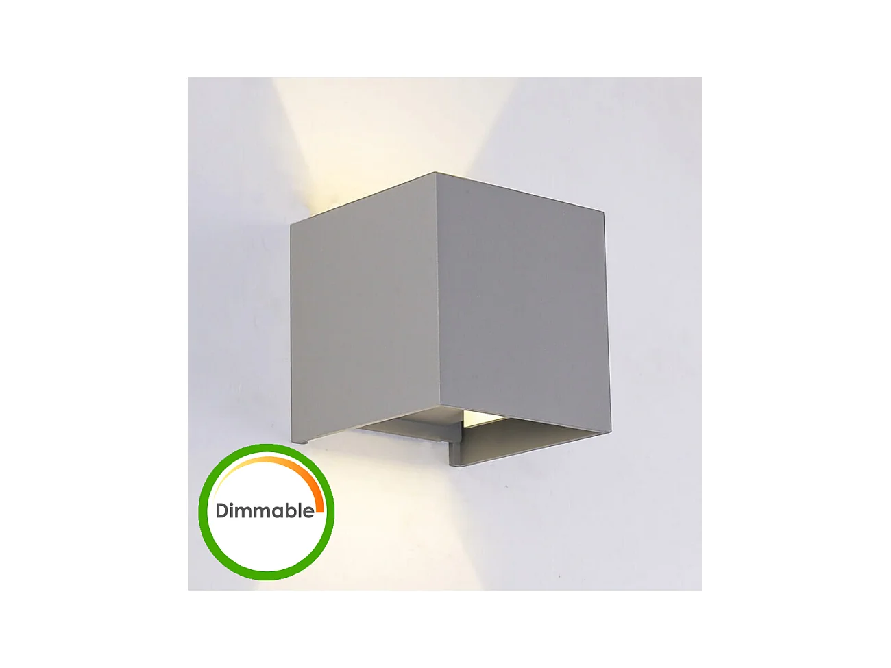 Applique LED gris compatible avec variateur - angle ajustable IP54 - Cubic