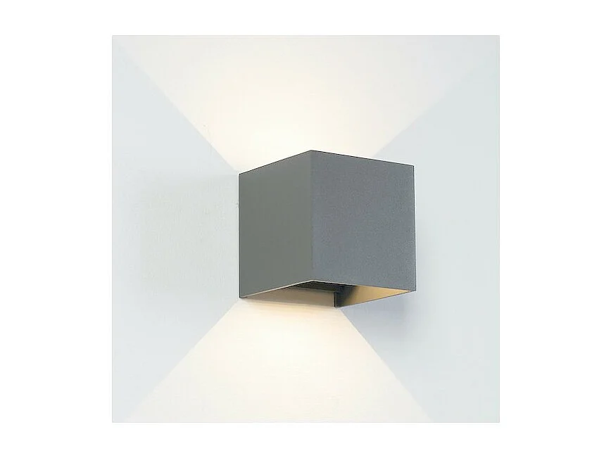 Applique LED gris compatible avec variateur - angle ajustable IP54 - Cubic