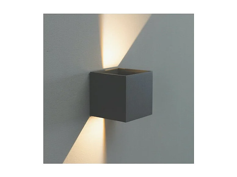 Applique LED gris compatible avec variateur - angle ajustable IP54 - Cubic