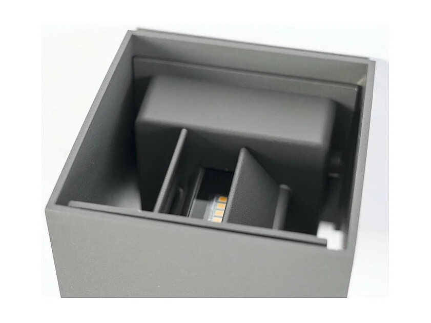 Applique LED gris compatible avec variateur - angle ajustable IP54 - Cubic