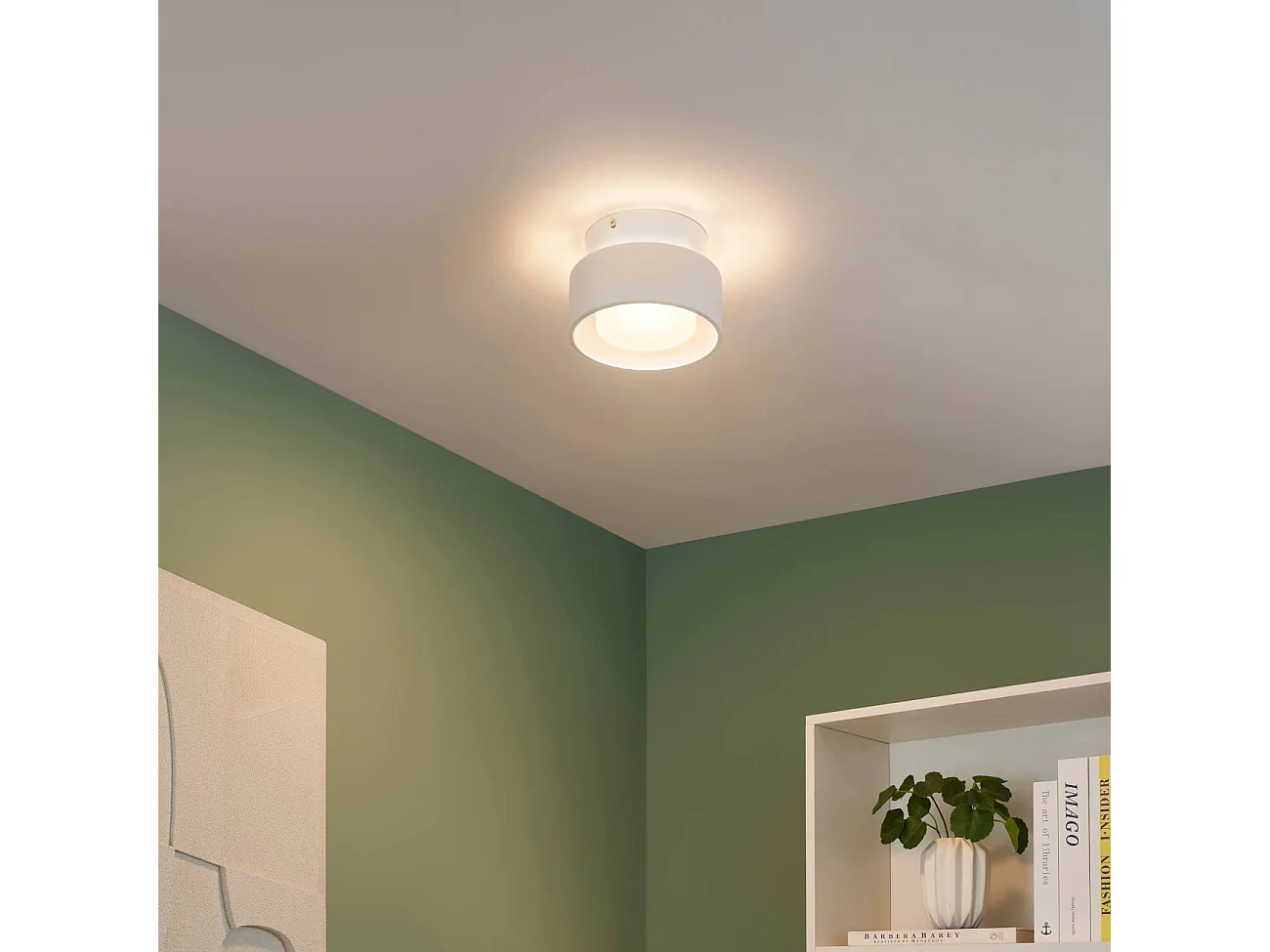 Plafonnier spot blanc IP20 15 cm LED dimmable - Prins
