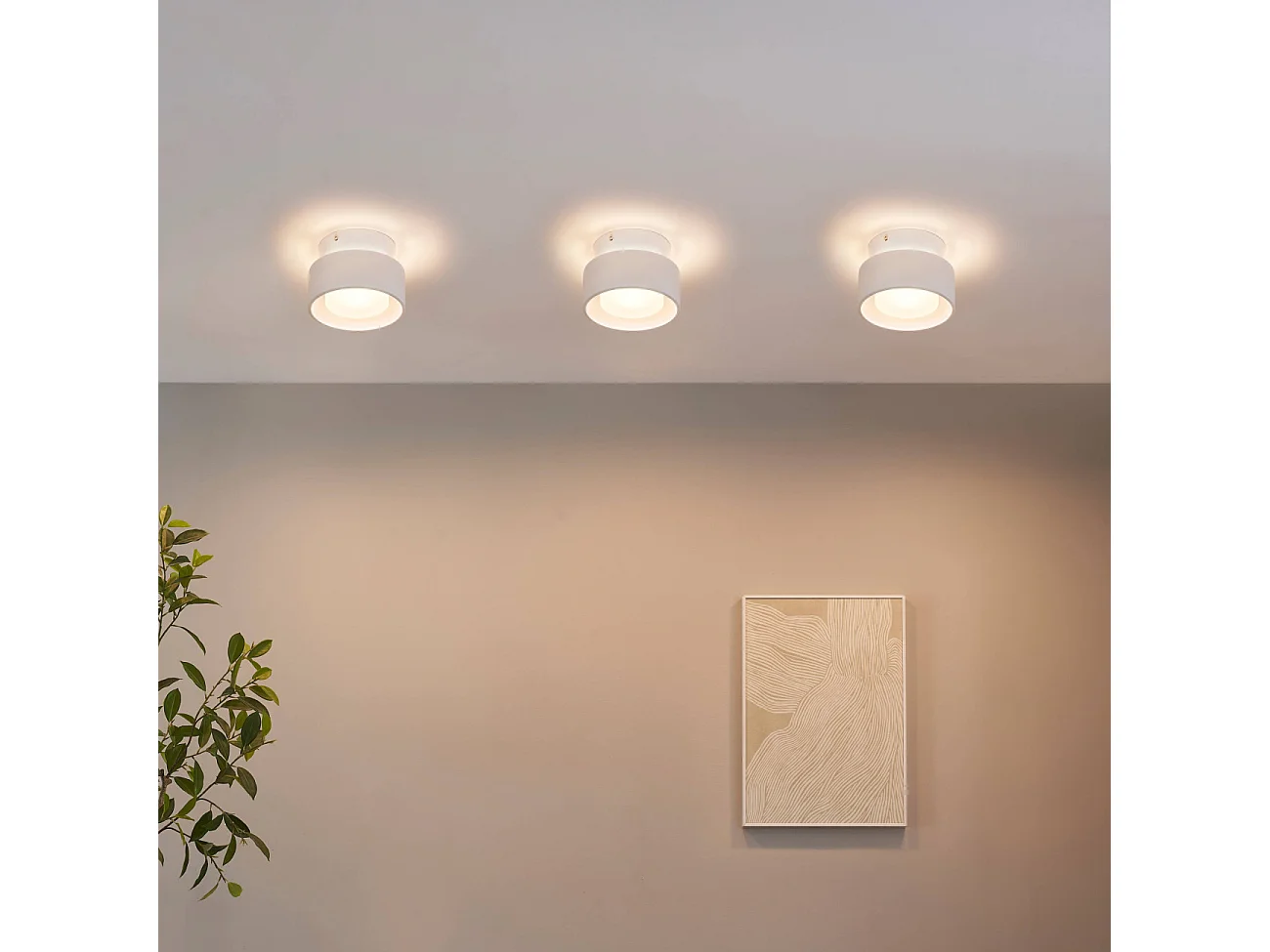 Plafonnier spot blanc IP20 15 cm LED dimmable - Prins