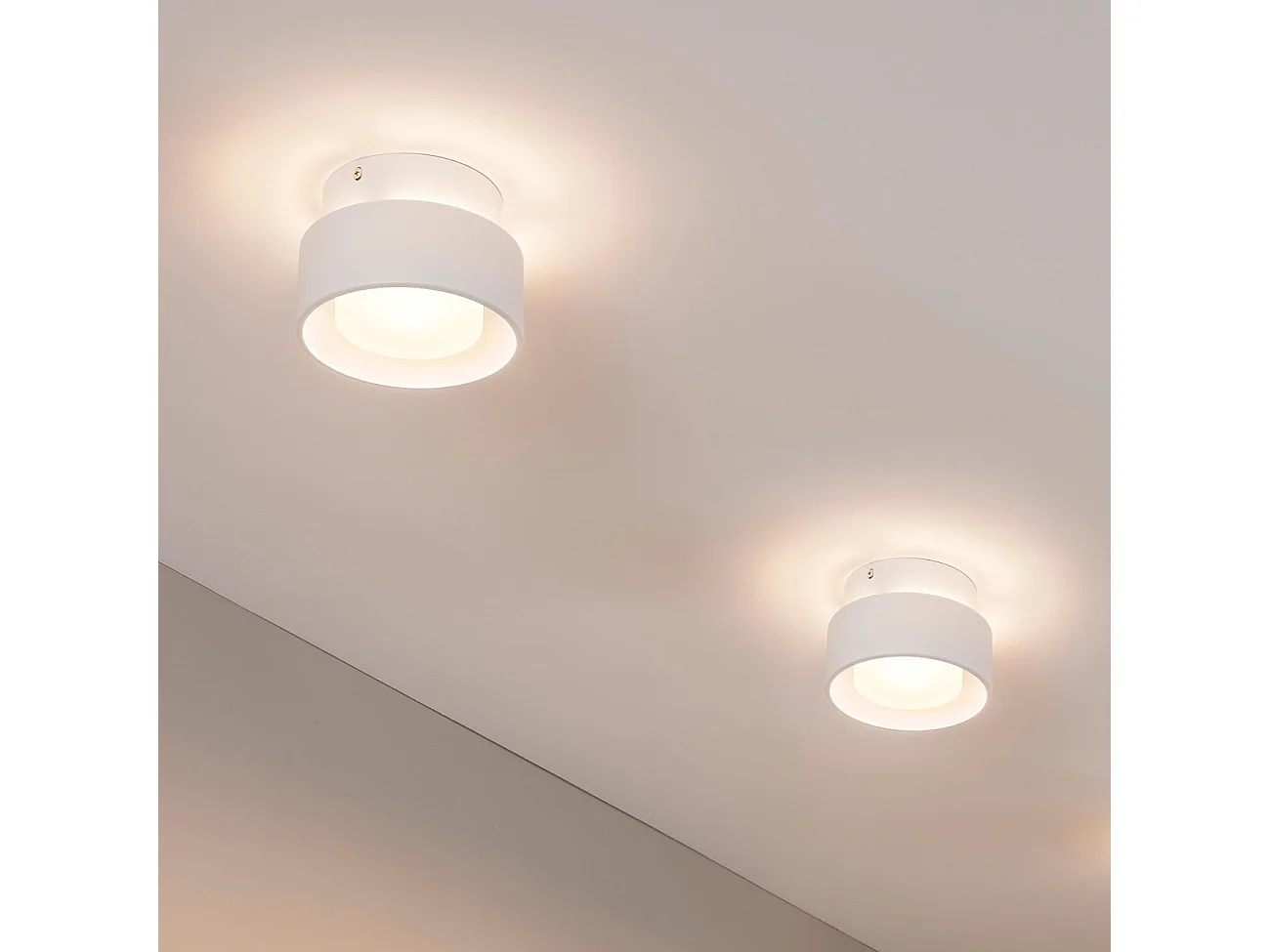 Plafonnier spot blanc IP20 15 cm LED dimmable - Prins