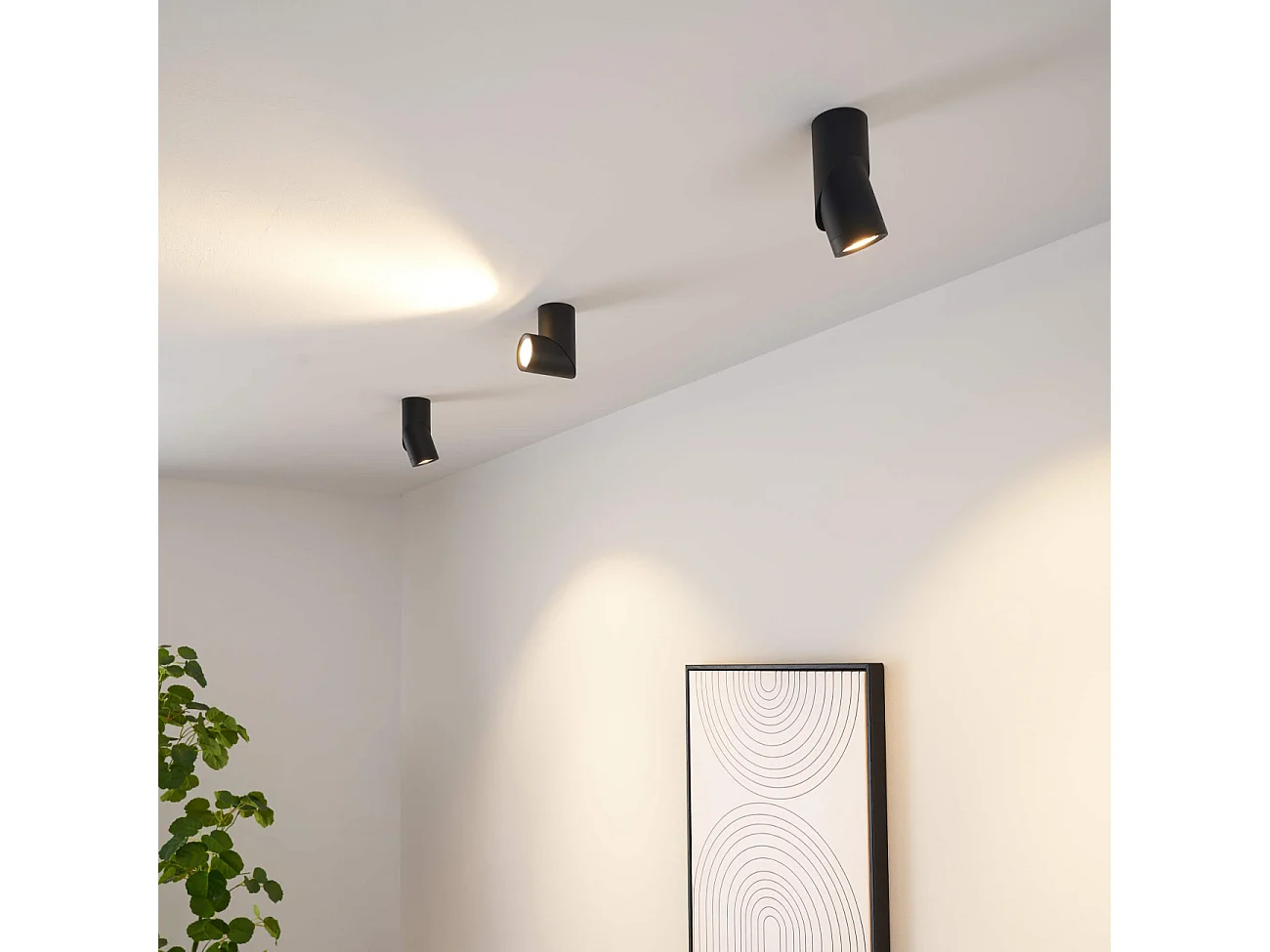 Éclairage de plafond noir design spot LED dimmable - Flavio