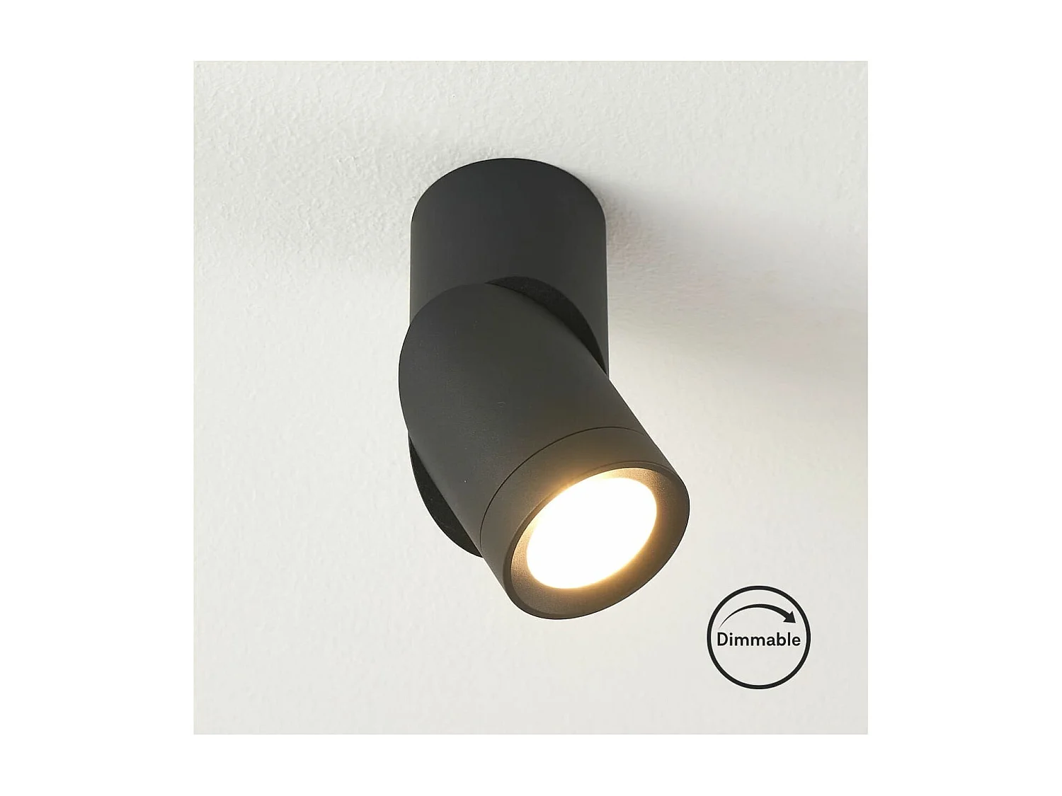 Éclairage de plafond noir design spot LED dimmable - Flavio