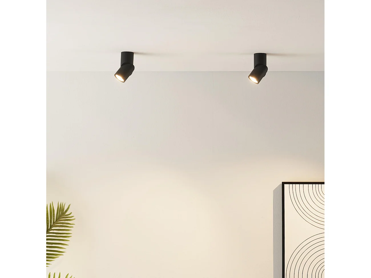Éclairage de plafond noir design spot LED dimmable - Flavio