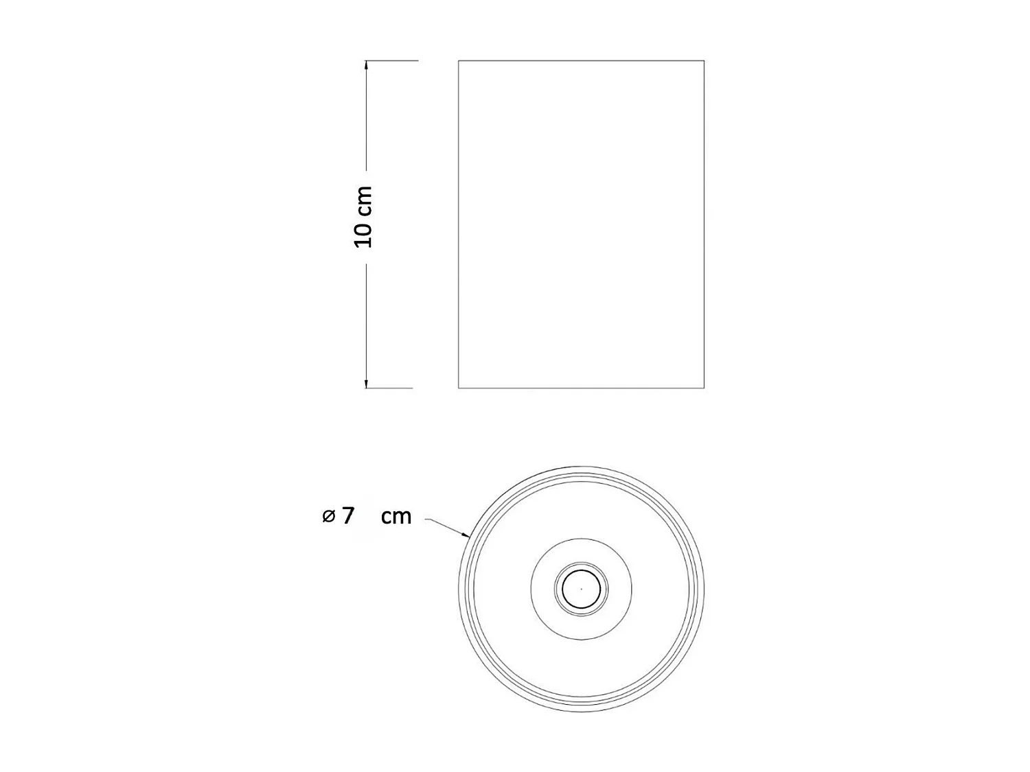 Plafonnier spot cylindrique noir LED - Ezzio